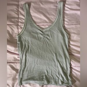 American Eagle Outfitters Black and White Striped Tank Top